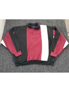 90’s Vintage Roundtree & Yorke Sport Color block Long Sleeve Polo Shirt Size L